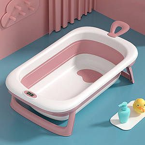 Дитяча ванна складана на ніжках El Camino ME 1106 T-CONTROL з термометром рожева