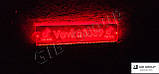 Світлодіодна табличка для вантажівки напис індивідуальний Vovka + логотипи червоного кольору, фото 5