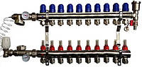 Чехия 12 контуров. Коллекторная группа в сборе для системы теплого пола