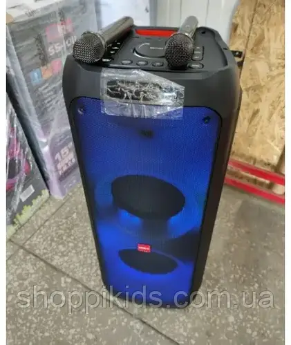 Мощная Портативная активная колонка-Комбик с беспроводным микрофоном ...