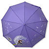Складна жіноча парасолька напівавтомат кульбаба TopRain, бузкова, фото 2