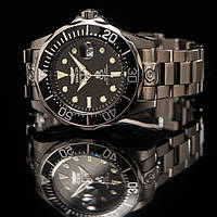 Чоловічий механічний наручний годинник Grand Diver Black 3044