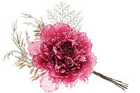 Декоративный искусственный цветок Пион, 18 см, цвет - пурпурный