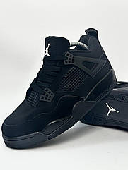 Кросівки Nike Air Jordan 4 Retro (black mat) | Чоловічі кросівки Nike Найк