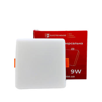 LED-панель універсальна Квадратна 6500К 9 Вт 700 Лм