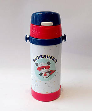 Дитячий термос із трубочкою А-плюс Fl-1778 350 мл панда