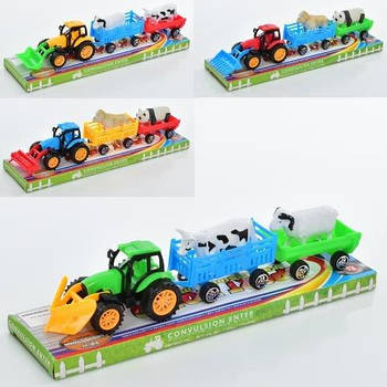 Іграшка Трактор з причепом, 26см, тварини 2022-53-54 G-Rich