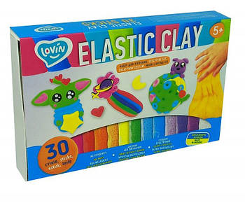 Набір для ліплення з повітряним пластиліном Elastic Clay 30 sticks TM Lovin 70141