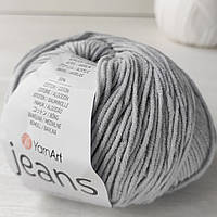 Пряжа YarnArt Jeans №80 светло-серый (Ярнарт джинс, полухлопок)
