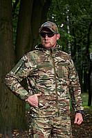 Куртка тактическая демисезонная Soft Shell Combat мультикам Военная мужская куртка зсу софтшелл с капюшоном