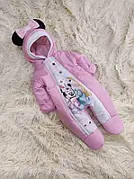 Человечек-комбинезон детский утепленный Minnie розовый