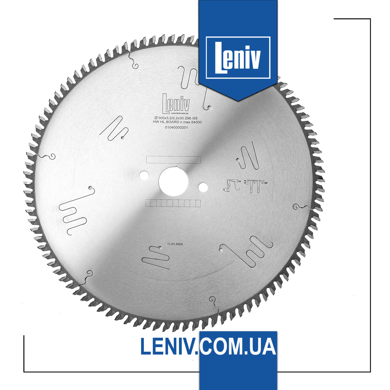 Дискова пила для МДФ ДСП Leniv D300 d30 z96 диск пила для композитних матеріалів з твердосплавними напайками