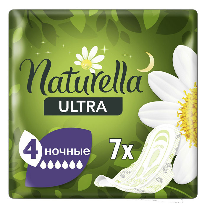 Жіночі гігієнічні прокладки Naturella Ultra Ромашка нічні розмір 4 7 крапель 7 шт