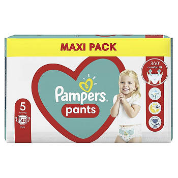 Підгузки-трусики Pampers 5 дитячі 12-17 кг 42 шт