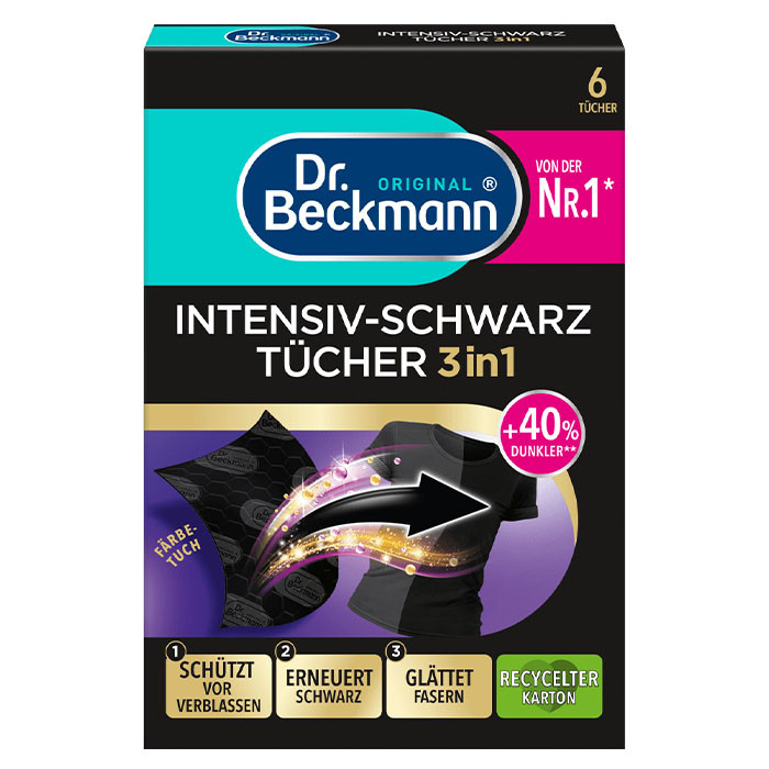 Серветки для прання Dr Beckmann для чорних речей 6 шт