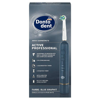 Електрична зубна щітка Dontodent Active Professional професійна чорна 1 шт