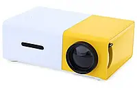 Проектор Мультимедийный портативный проектор UKC с динамиком White-Yellow