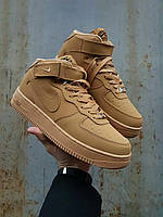 Мужские кроссовки Nike Air Force 1 Mid '07 LV8 WB Flax (с мехом) 882096-200