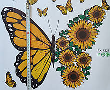 Вінілові наклейки VANSHE Метелик - соняшники (лист 37 х 39 см) Б139-18, фото 4