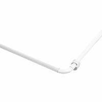 Карниз кутовий для ванної кімнати Білий (88*173 см)