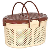 Кошик для пікніка "Oval"E Irak Plastik SP-110 E Бежево-коричневий
