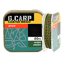 Поводковый материал жесткий GC G.Carp Coated Braid Semi Stiff 20м 25lb Weed Green