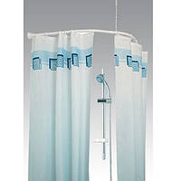 Карниз кутовий для ванної кімнати 022 1,2*1,2м Білий