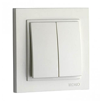 Вимикач Despina подвійний Mono Electric білий