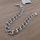 Срібний браслет чоловічий бісмарк масивний. Широкий – 8 мм Довжина 24 см, фото 8