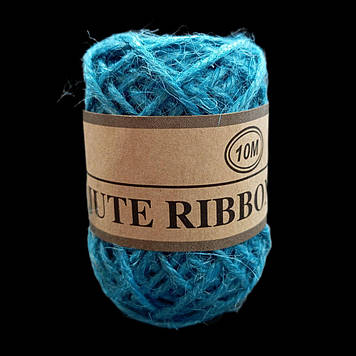 Джутова мотузка 10 м, блакитна