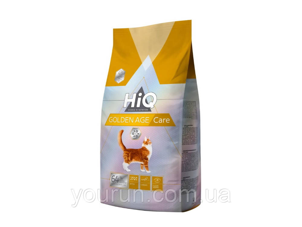 HiQ (Ханкю) Golden Age care — Сухий корм для літніх котів від 10 років і старших
