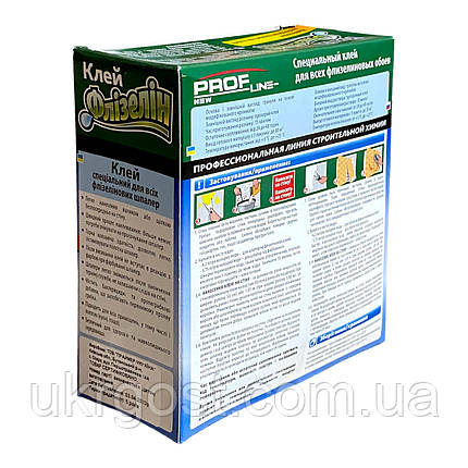 Клей для флізелінових шпалер PROFLINE NEW ФЛІЗЕЛІН 250 г, фото 3