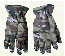 Тактичні флісові рукавички - Мультикам - L