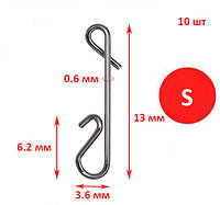 Застежка безузловая S, Корея, 10 шт. Безузловое крепление