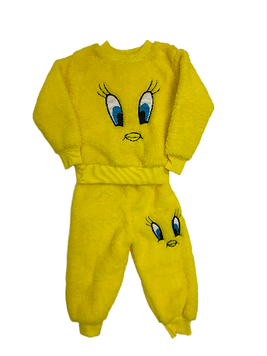 Спортивний костюм дитячий махровий для дівчинки 104 см Жовтий (065)