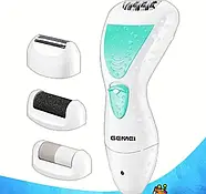Професійний жіночий бездротовий епілятор бритва з насадками триммер та пемза 4в1 Gemei GM-7006, фото 7