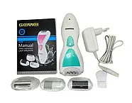 Професійний жіночий бездротовий епілятор бритва з насадками триммер та пемза 4в1 Gemei GM-7006, фото 3