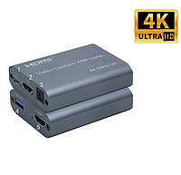 Внешняя карта захвата аудио и видео 4K 60 Гц-U3 USB 3,0 1080P 60кадров/с HDMI видеозапись для PS4, игровая