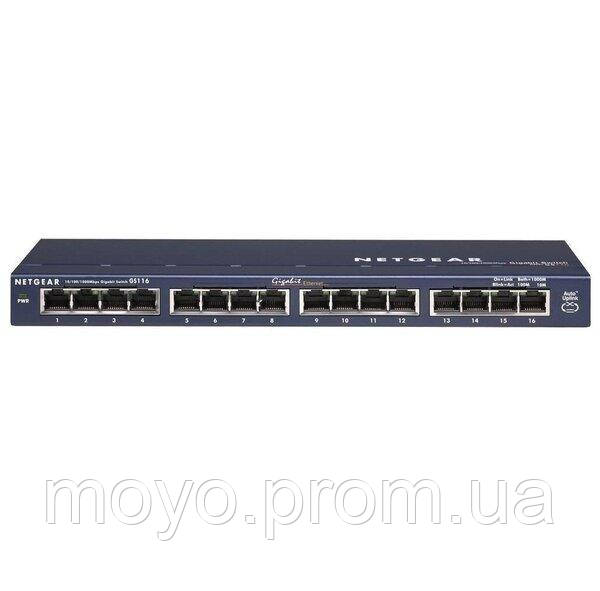 Комутатор NETGEAR GS116GE 16xGE, некерований