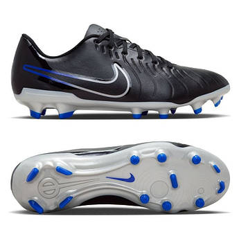 Бутси Nike Tiempo LEGEND 10 CLUB FG/MG DV4344-040, Чорний, Розмір (EU) — 44.5