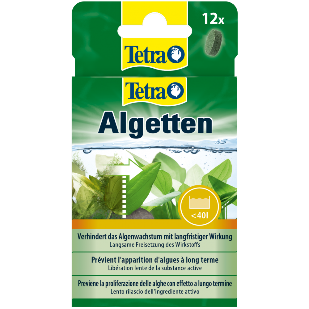 Засіб проти водоростей в акваріумі Tetra Algetten 12 таб./уп (на 120 л), фото 1