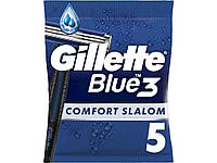 Станок одноразовий для голiння 5шт чол Blue 3 Comfort Slalom ТМ GILLETTE
