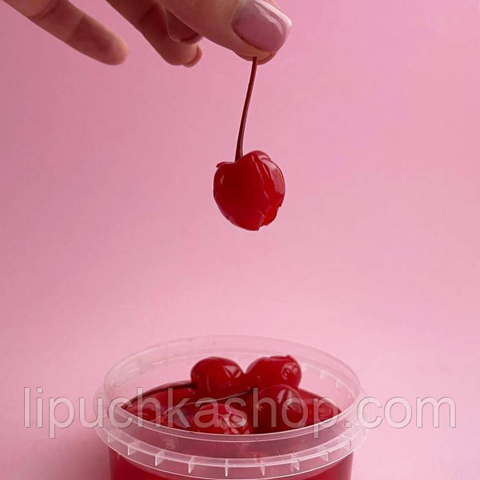 Коктейльна черешня (вишня) мараскіно з гілочкою Del Gusto, 15 шт, фото 1