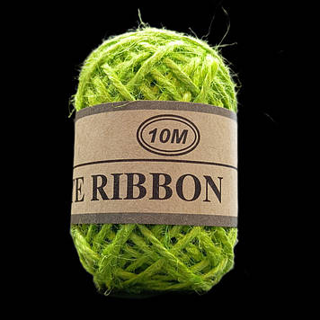 Джутова мотузка 10 м, салатова