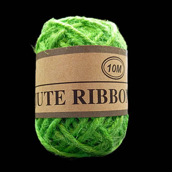 Джутова мотузка 10 м, зелена