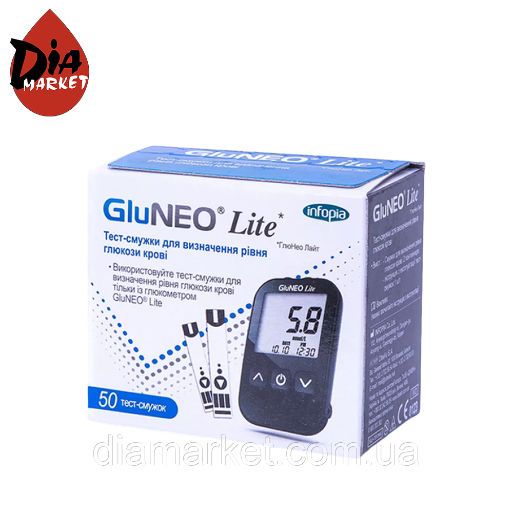 Тест-смужки GluNeo Lite (ГлюНео Лайт) — 1 пачка по 50 шт.