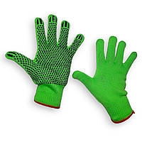Перчатки рабочие синтетические зеленые