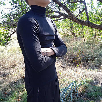 Теплі гольфи на байці,Туреччина Чорні Art: 555