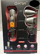 Бездротова акумуляторна машинка триммер для стрижки волосся Gemei 7в1 GM580, фото 7