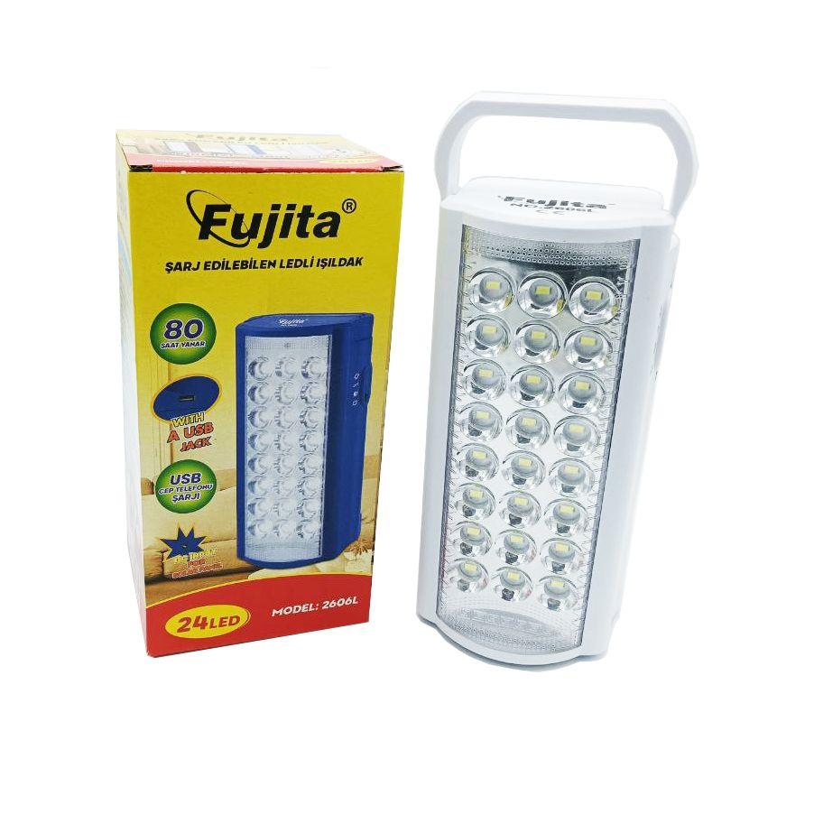 Ліхтар переносний світлодіодний 24 LED Fujita 2606L з повербанком 3000 mAh Білий